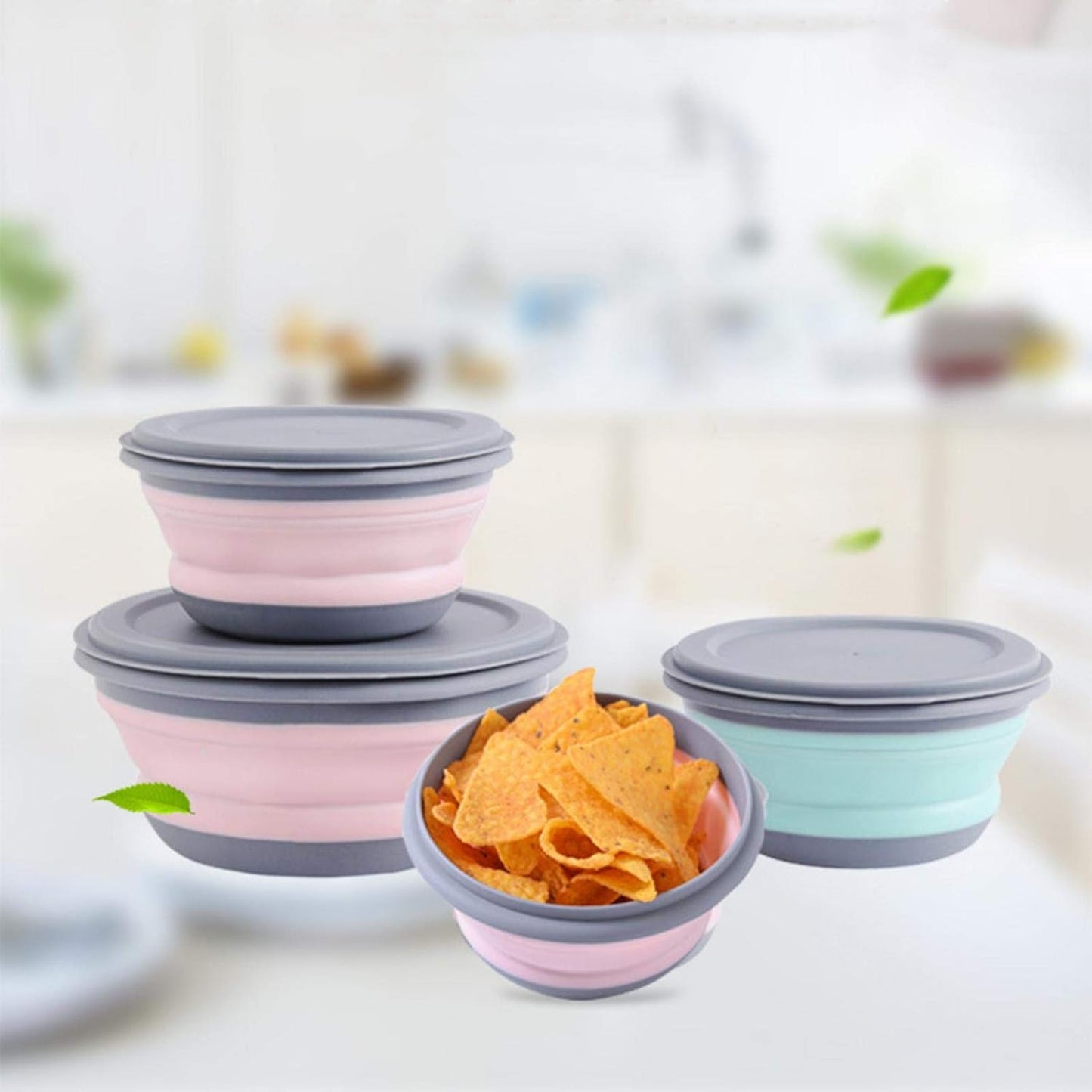 Portable Silicone Collapsible Travel Bowls
