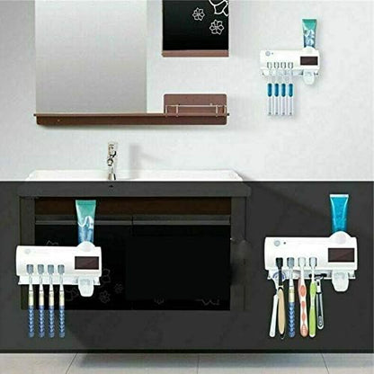 UV Toothbrush Sterilizer Holder Dispenser