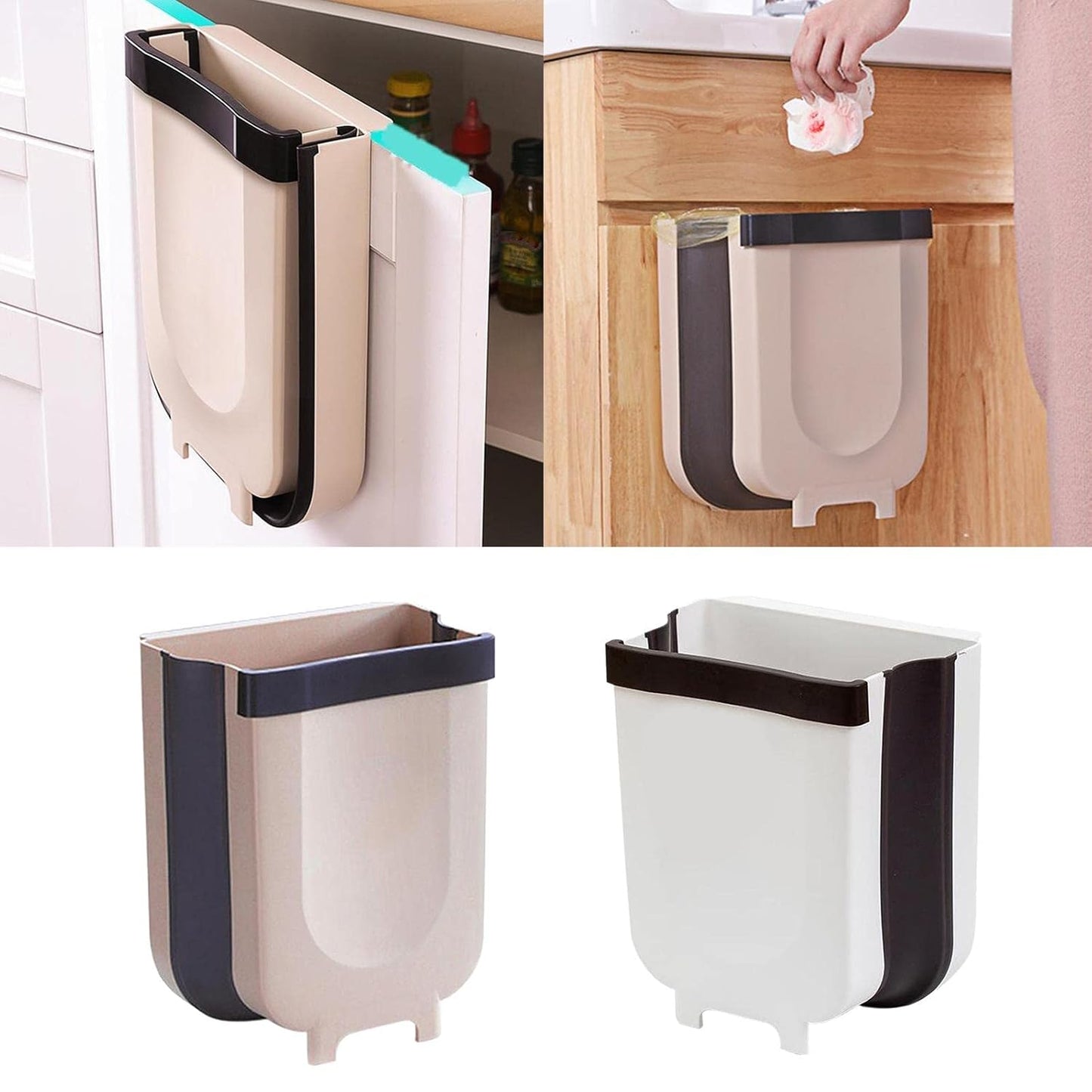Foldable Kitchen Trash Can Organizer