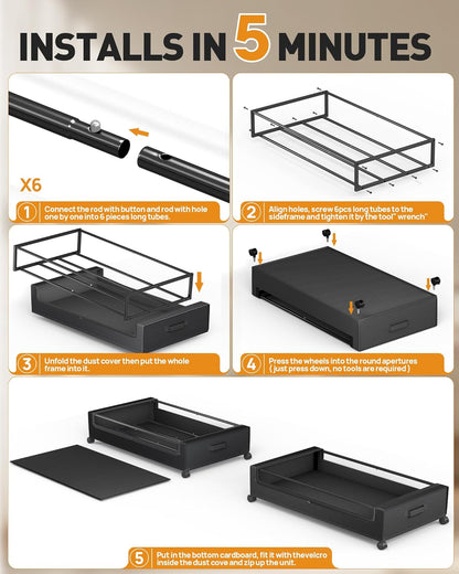 Rolling Under Bed Storage Organizer