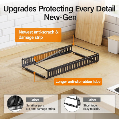 Expandable Pots and Pans Organizer Rack