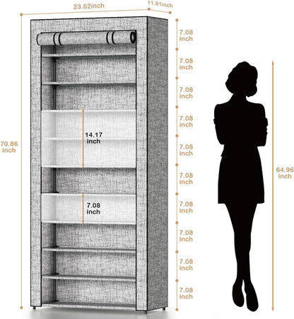 Tall Metal Shoe Rack Organizer
