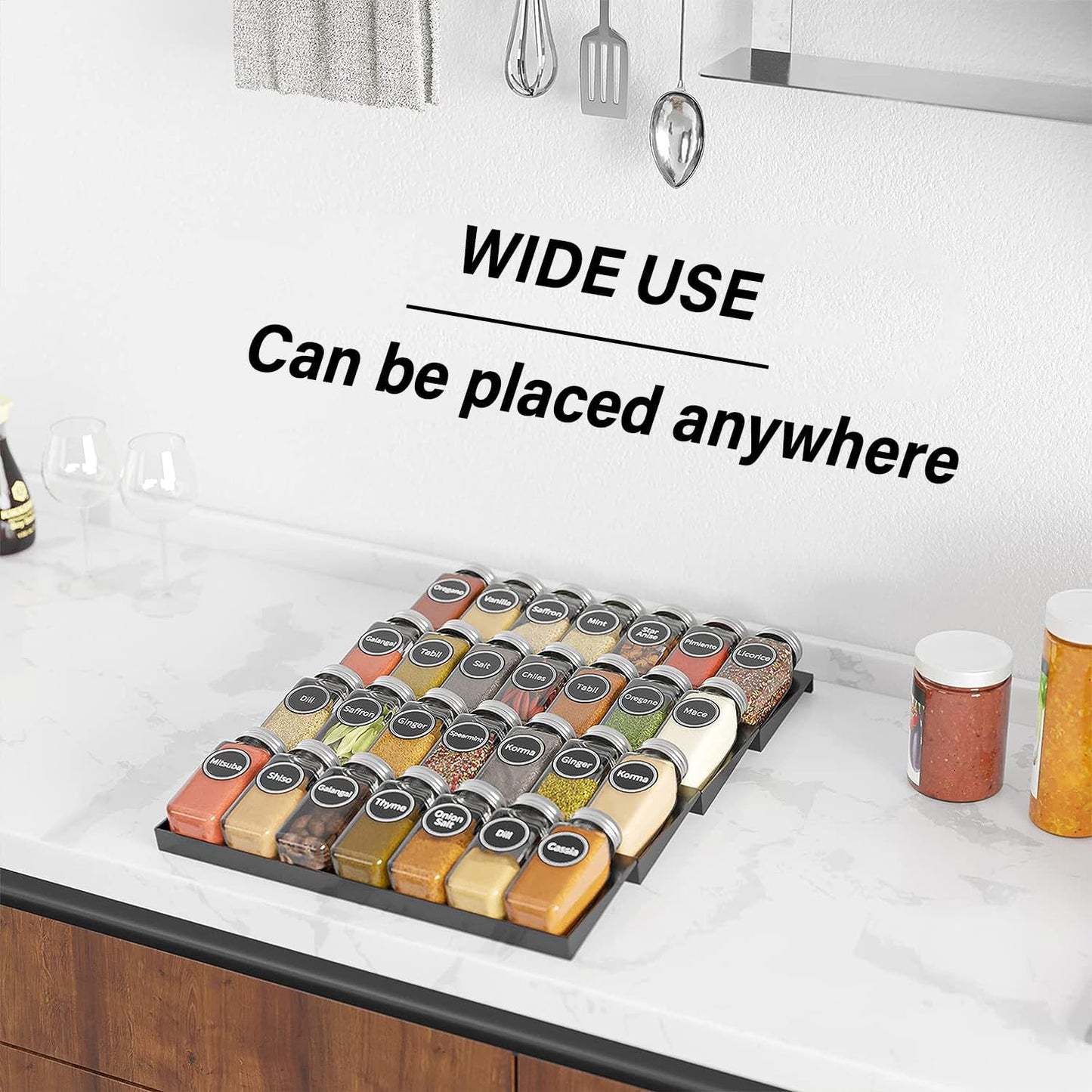 Adjustable Pots and Pans Organizer Rack