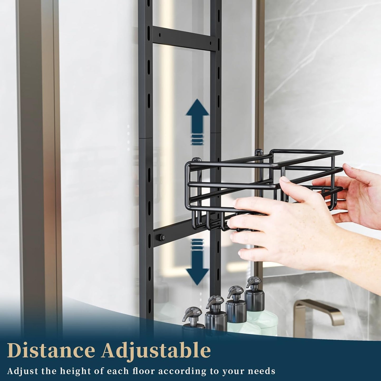 Over Door Adjustable Shower Caddy Organizer