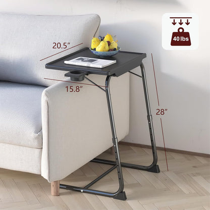 Adjustable Folding TV Tray Table
