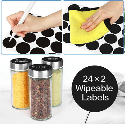 Rotating Spice Rack Organizer with Jars