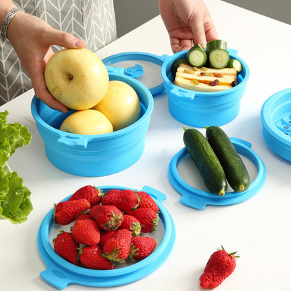 Collapsible Silicone Microwave Cooking Bowls