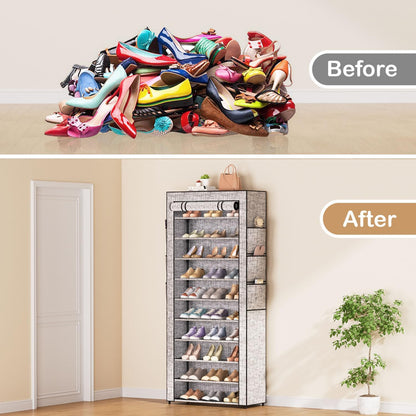 Tall Metal Shoe Rack Organizer