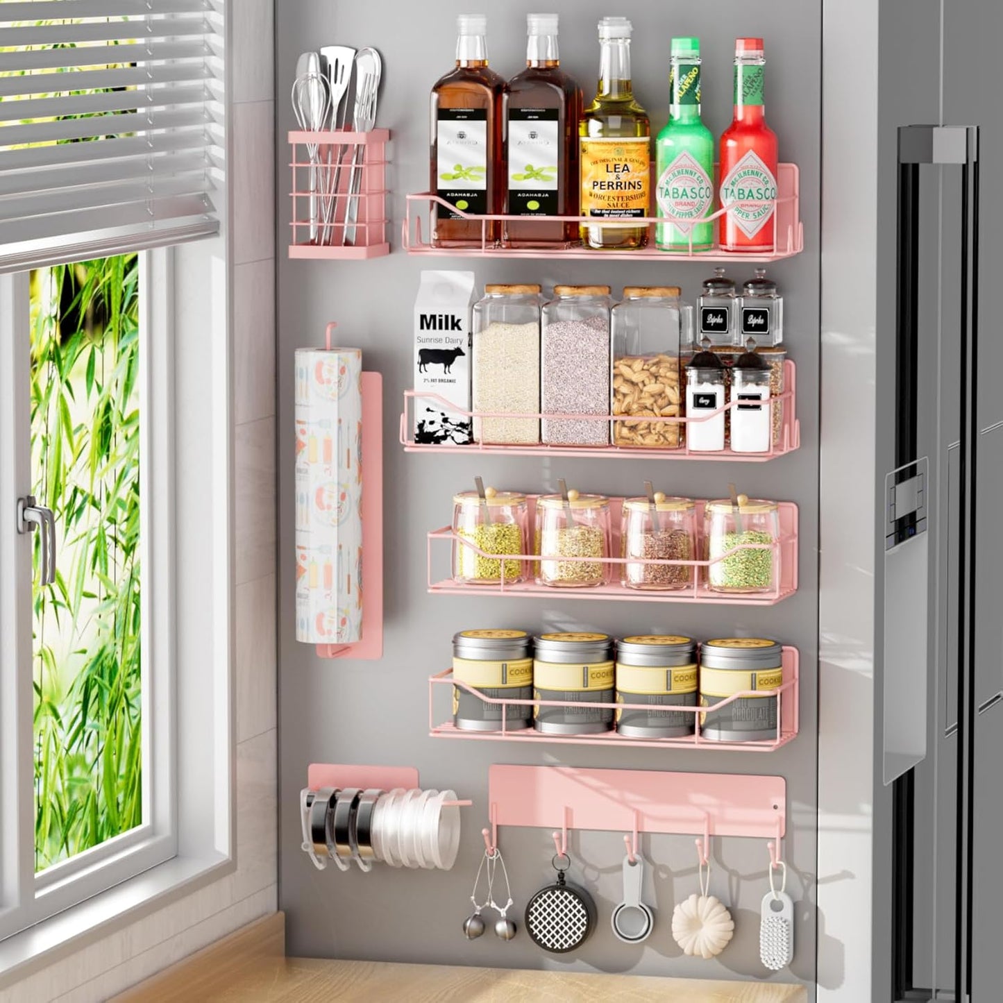 Magnetic Spice Rack Organizer Set