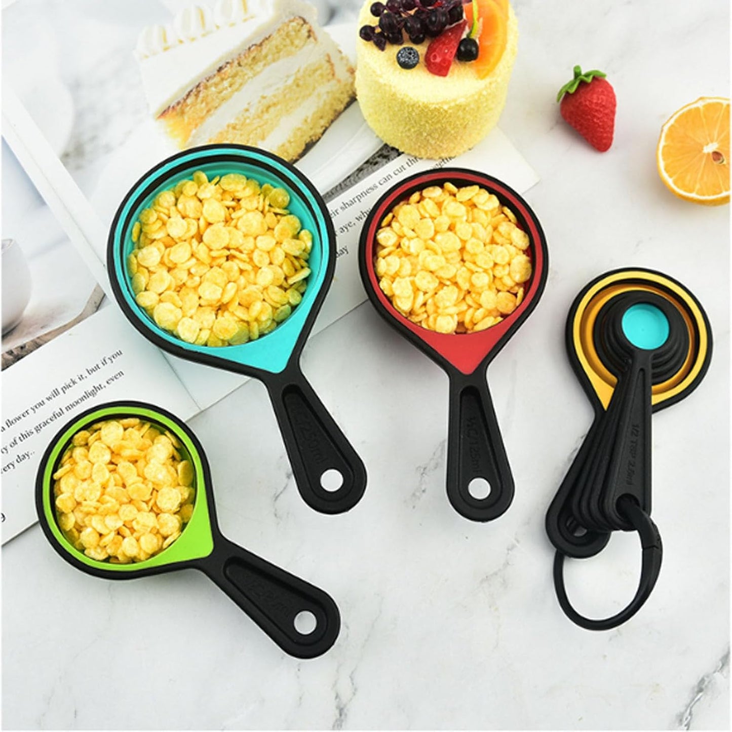 Collapsible Silicone Measuring Cups Set