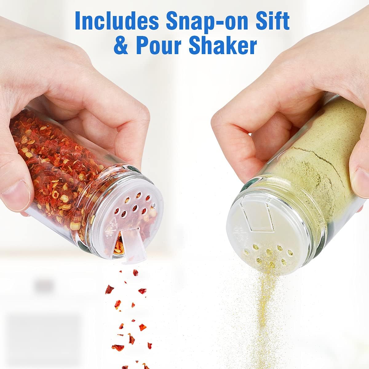 Rotating Spice Rack Organizer with Jars