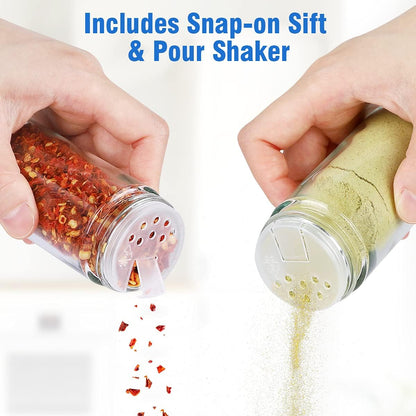 Rotating Spice Rack Organizer with Jars
