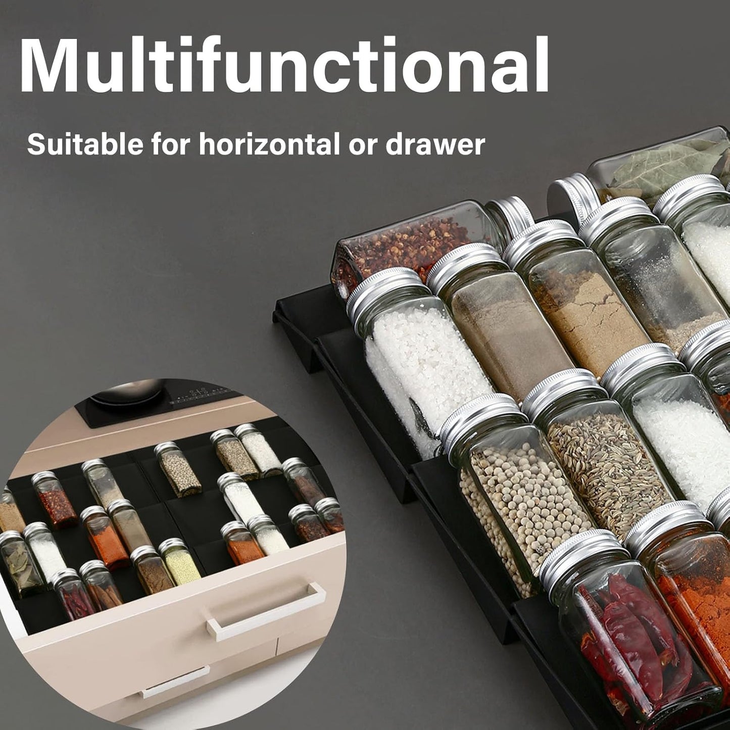 Adjustable Pots and Pans Organizer Rack