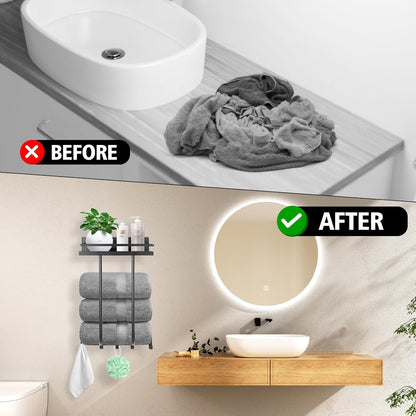 Wall Mounted Bathroom Towel Rack