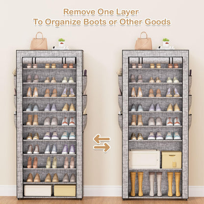 Tall Metal Shoe Rack Organizer