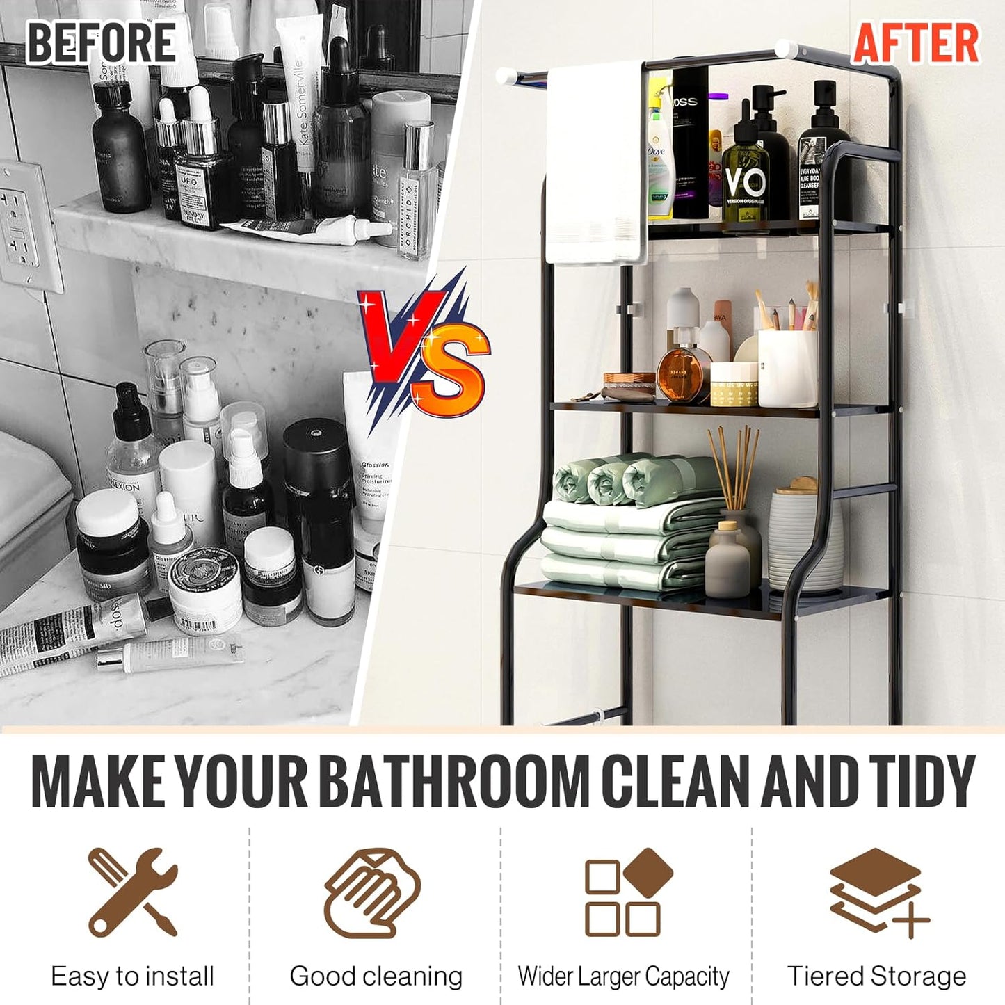 Over Toilet Bathroom Storage Cabinet