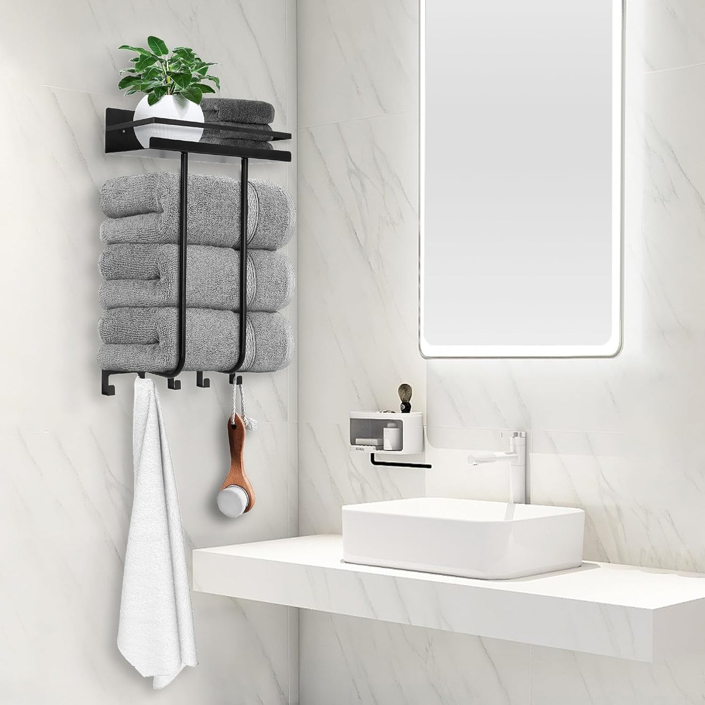 Wall Mounted Bathroom Towel Rack