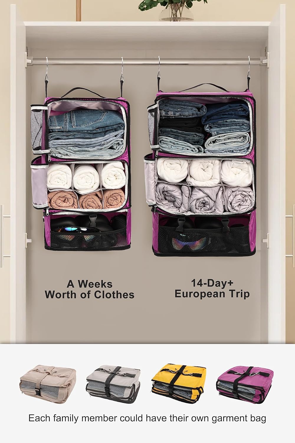Hanging Travel Closet Organizer Bag