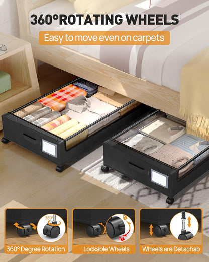 Rolling Under Bed Storage Organizer