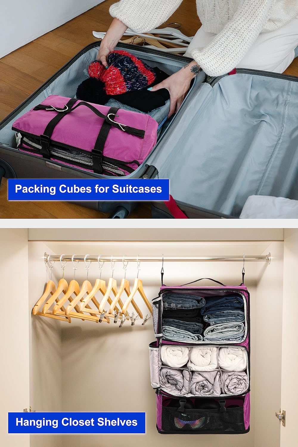 Hanging Travel Closet Organizer Bag