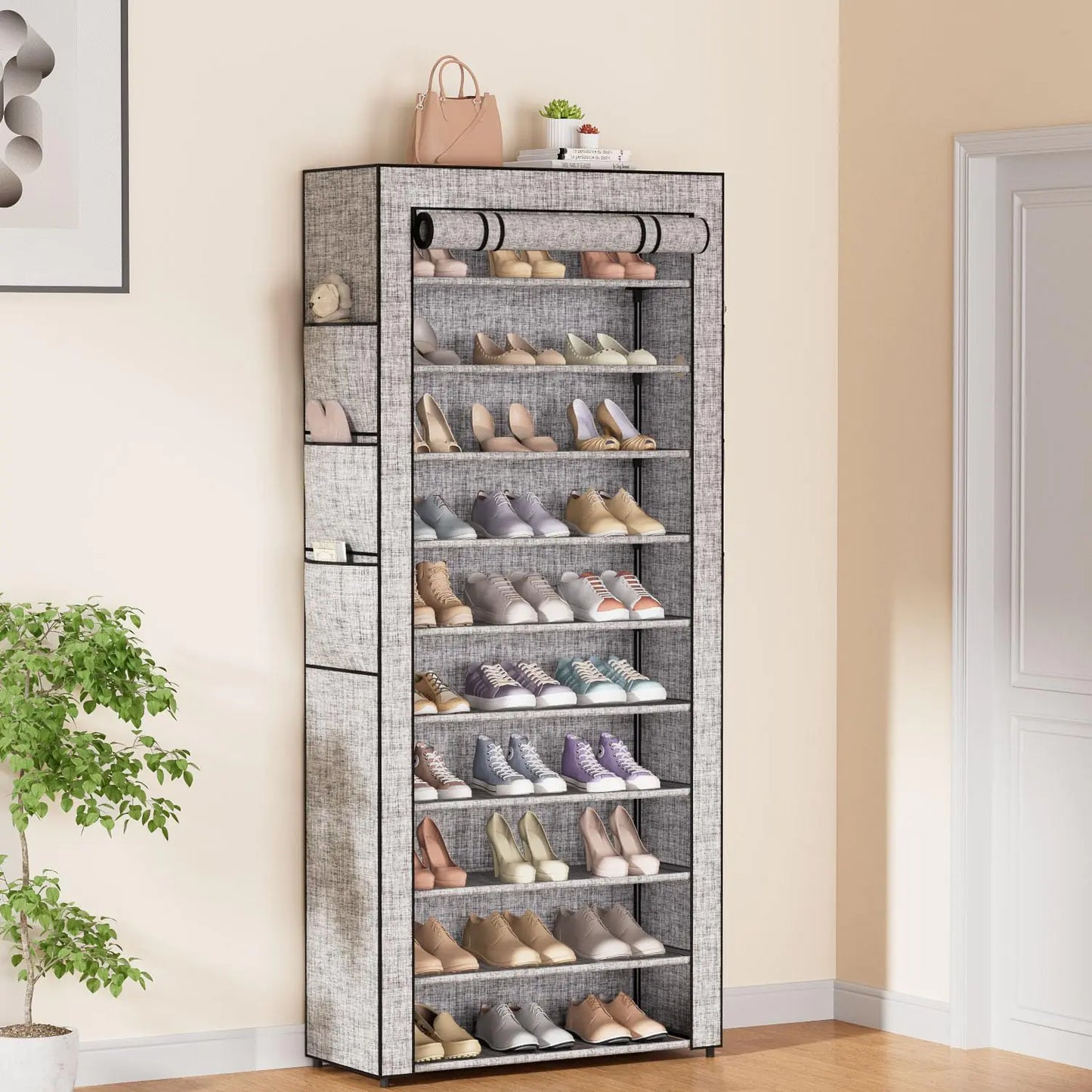 Tall Metal Shoe Rack Organizer